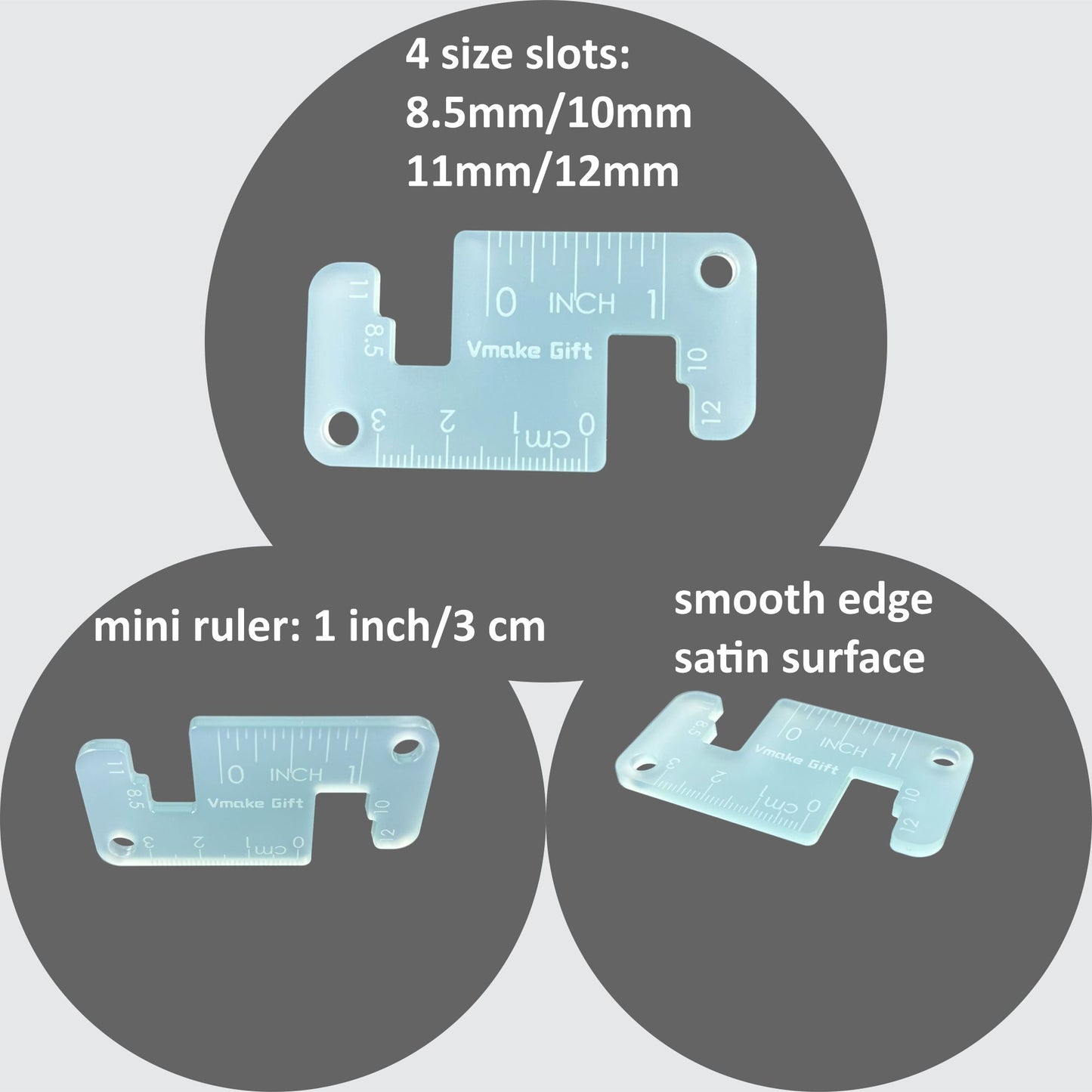 portable phone stand holder with mini ruler 3mm acrylic