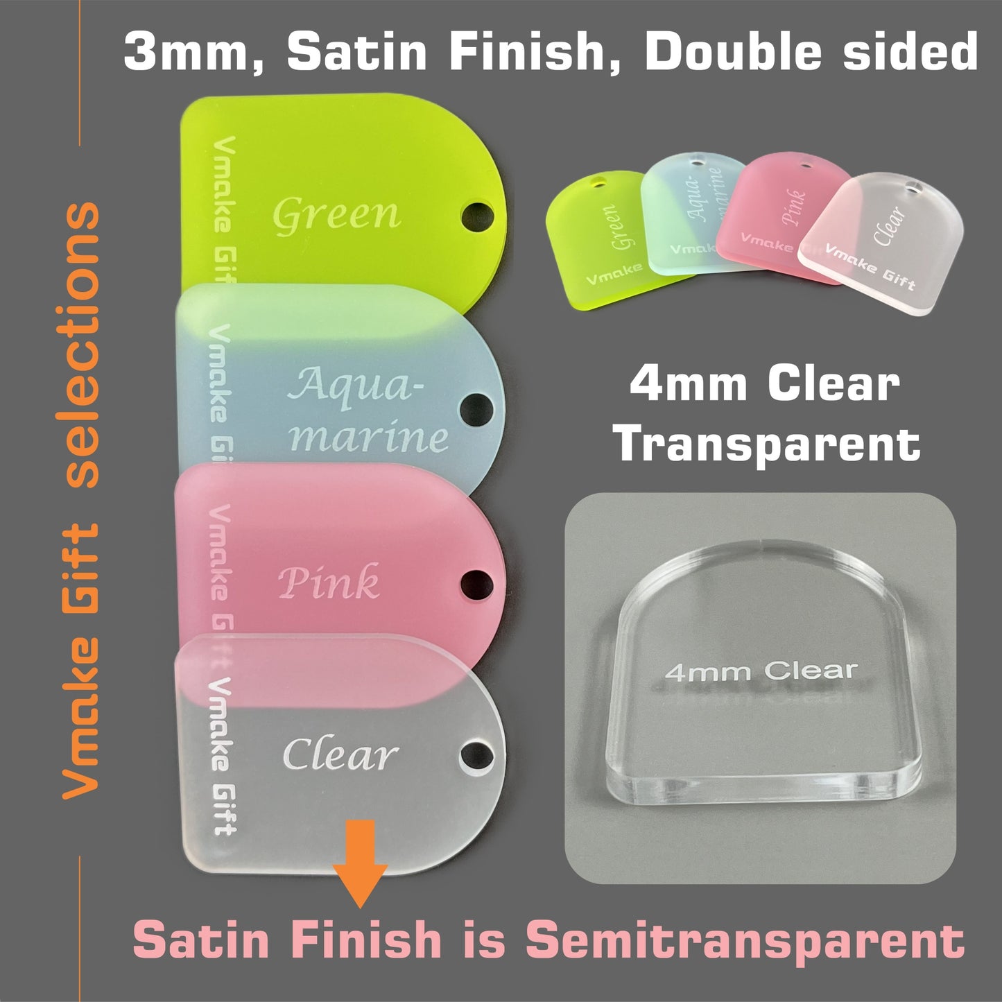 phone stand holder 4mm clear acrylic with custom engraving