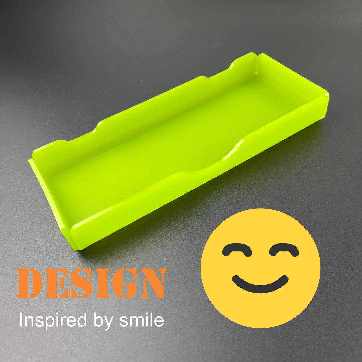 acrylic pen pencil tray holder with custom engraving | standard size
