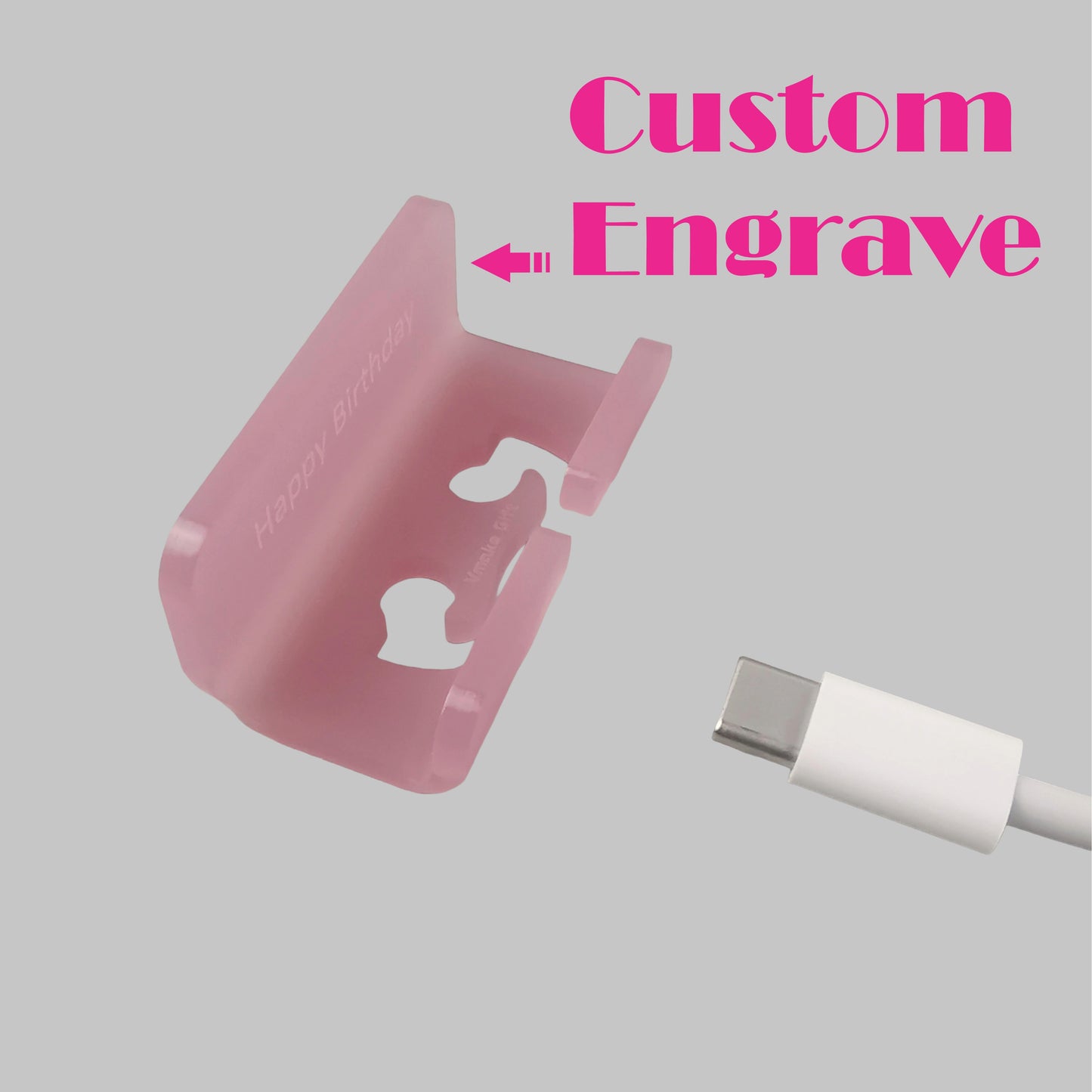 charging cable holder | 3mm Clear acrylic cable organizer