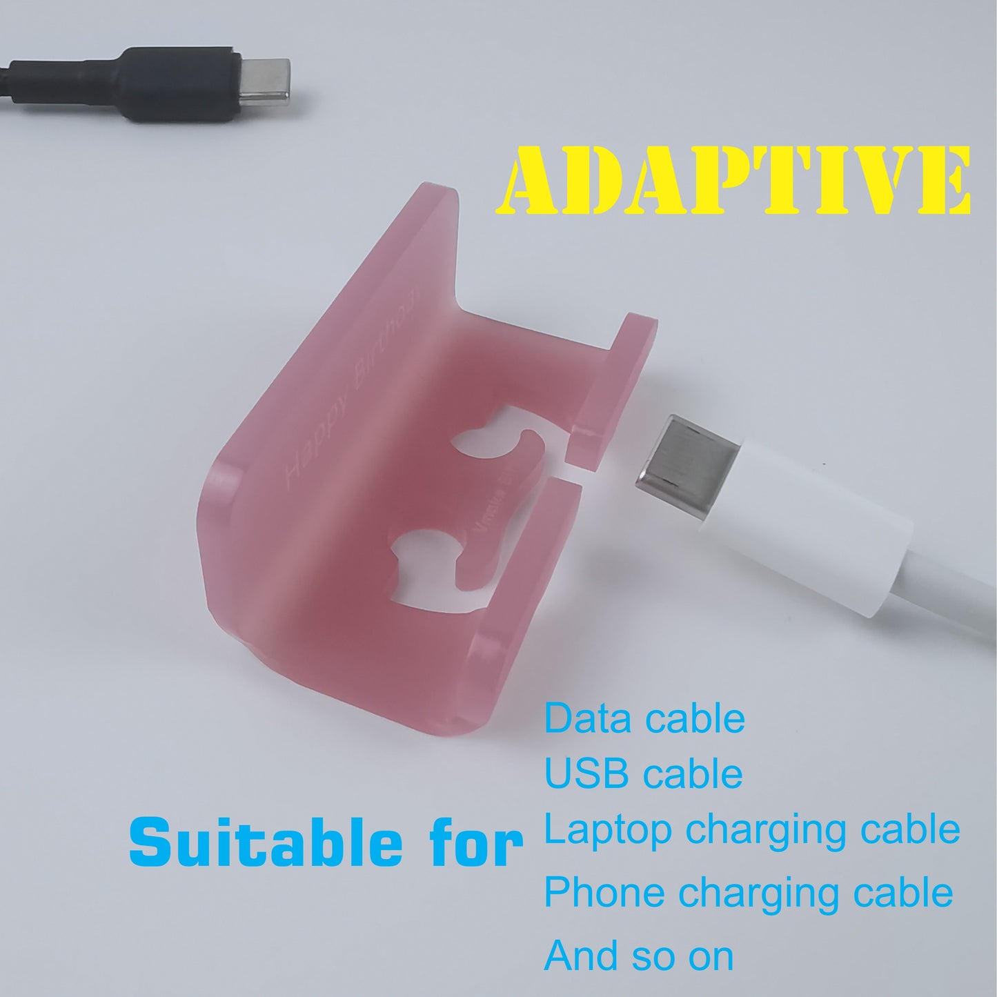 charging cable holder | 3mm Clear acrylic cable organizer