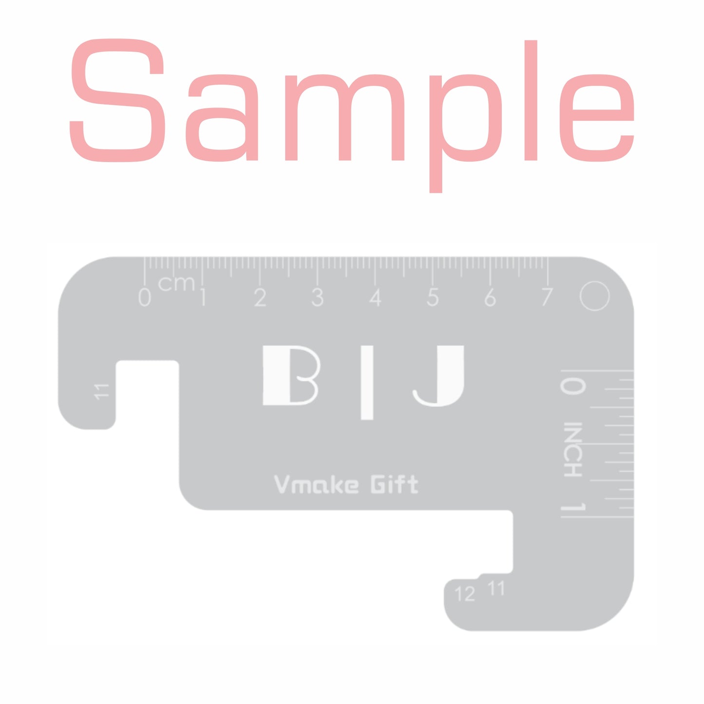 mobile cell phone stand holder tag, clear acrylic, mini ruler